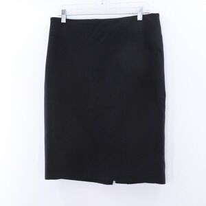 Talbots Womens Black Knee Length Pencil Skirt Size 10 Back‎ Zip Sheath Career